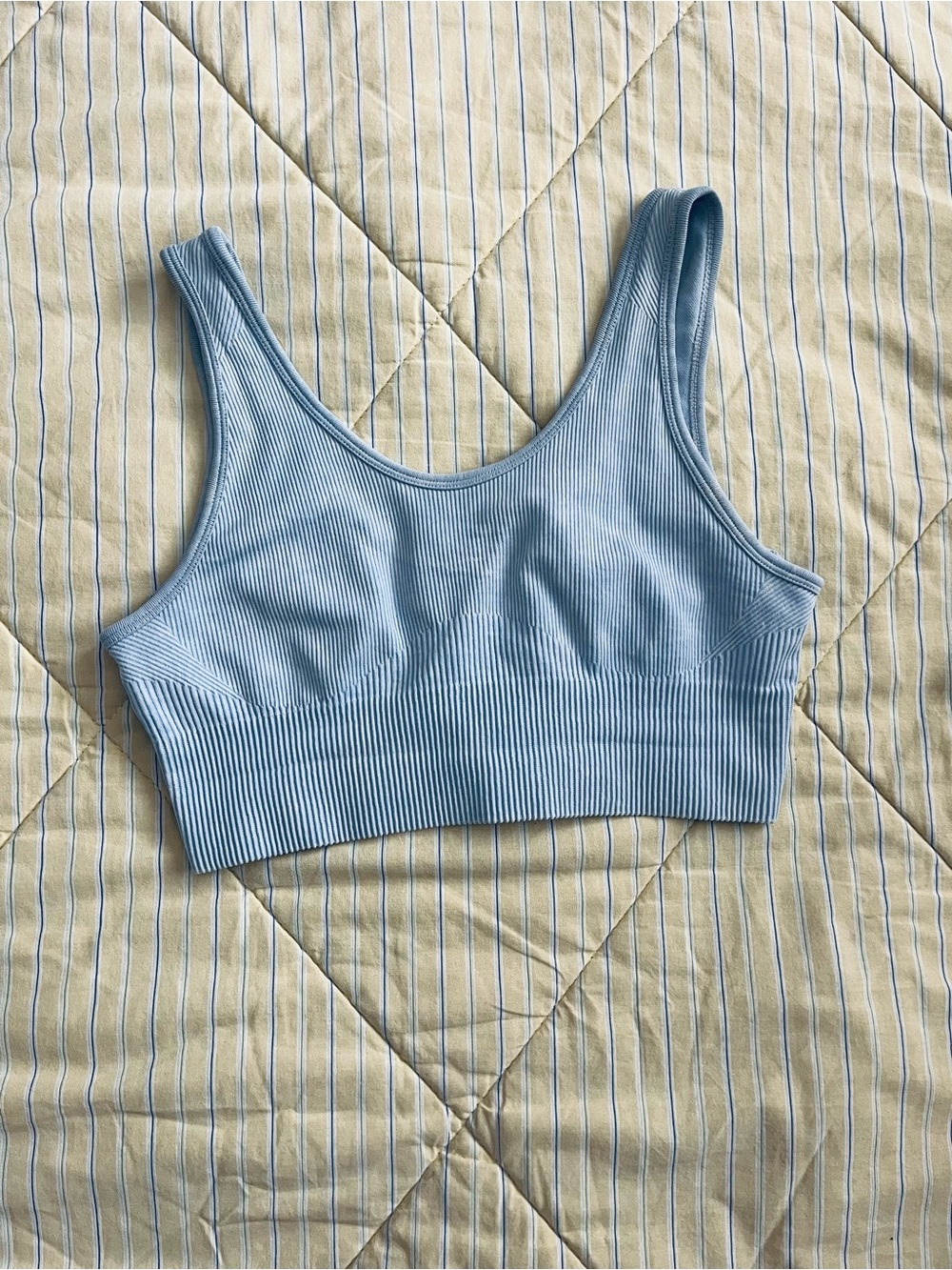 Joylab Seamless Ribbed Sports Bra - Light Blue